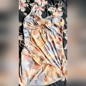 Medium Orange and Purple Hombre Dress